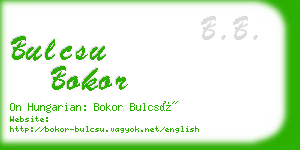 bulcsu bokor business card